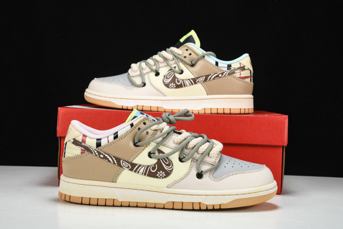 dunk low prm sb "cashew nut flower fl001