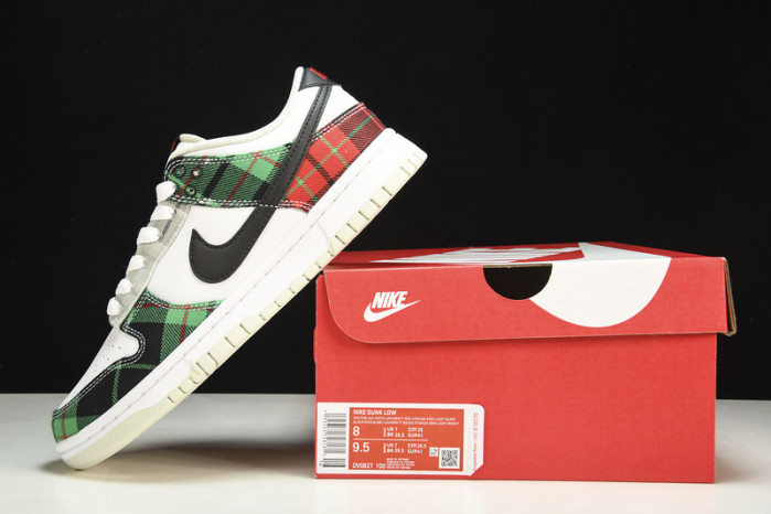 nike dunk low tartan plaid - dv0827-100