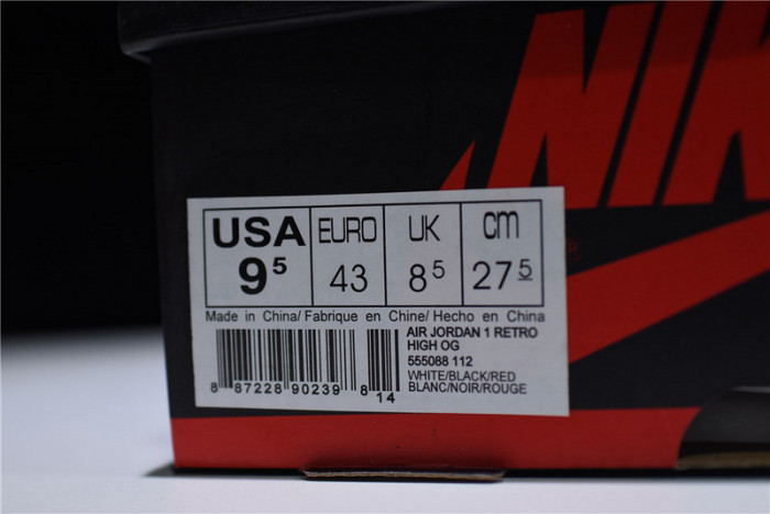 air jordan 1 retro track red 555088 -112