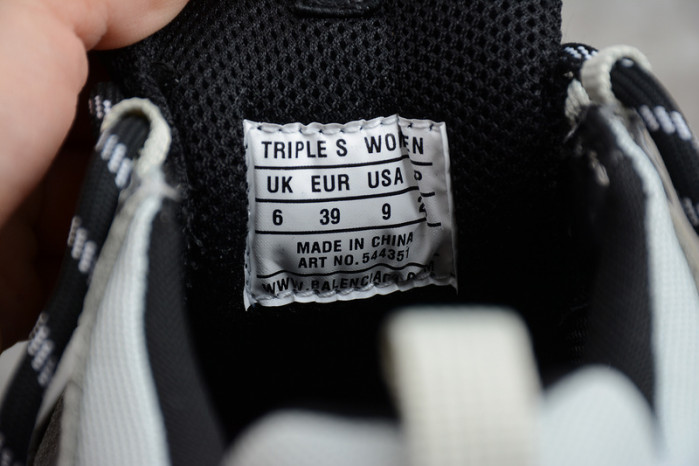 bl triple s trainer - bl -grey 544351 w09e1 7320