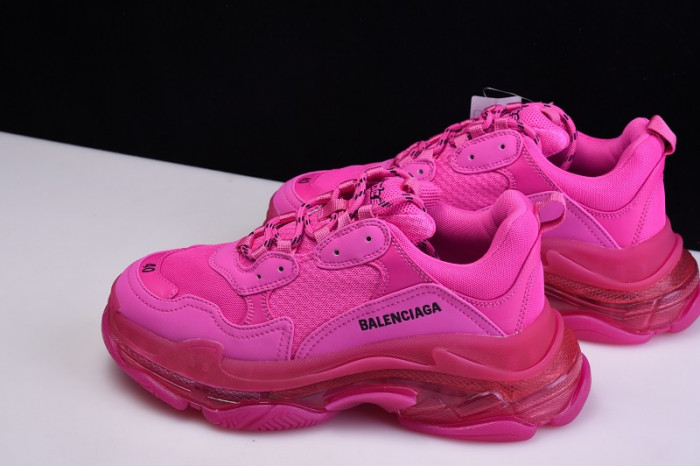 bl triple s trainers clear sole blue adn red 541624 w09o1 2132