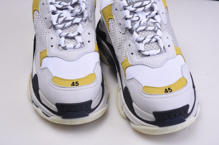 bl triple s trainers clear sole grey yellof white 541624 w09oh 1008