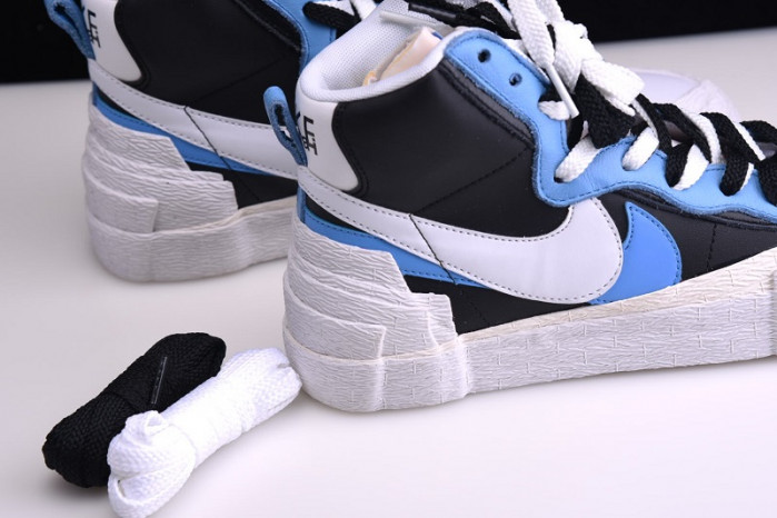 nike blazer high sacai white black legend blue - bv0072-001