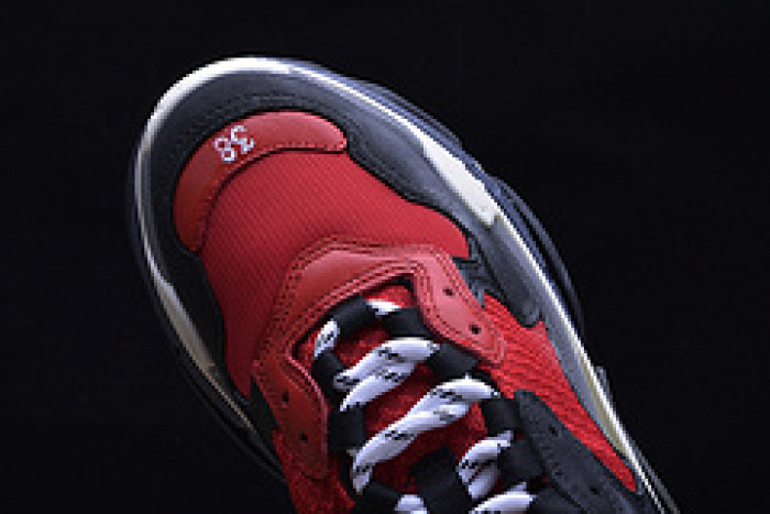 bl triple s sneakers red black