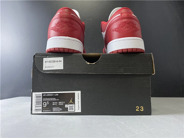 Jordan1 Gym Red White 553558- Durable 3780