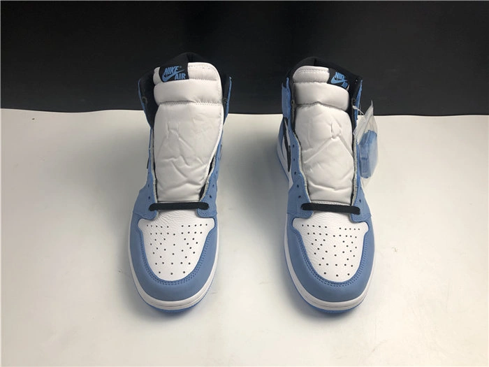 Jordan1 White University Blue Black 555088- Durable 3604