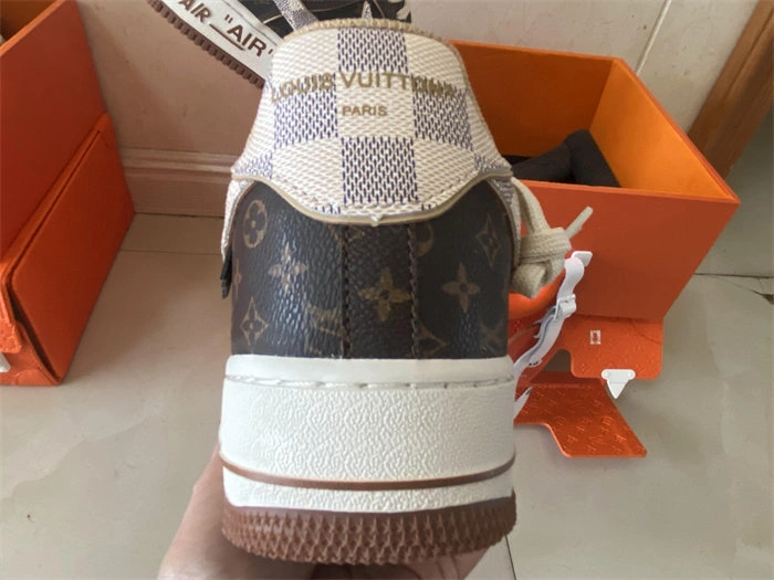 EasyCare Nike Air Force 1 Low LV Monogram Brown Damier Azur 5160