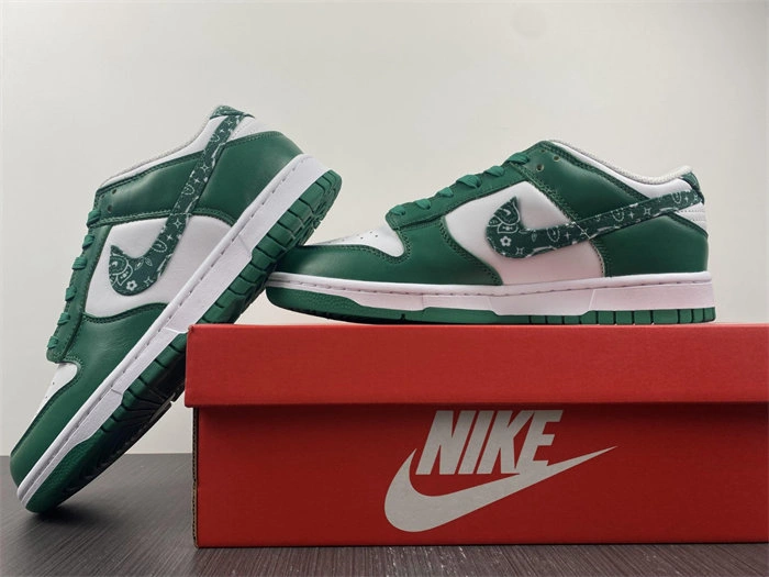 Elegant Nike Dunk Low Essential Paisley Pack Green DH4401- 4763